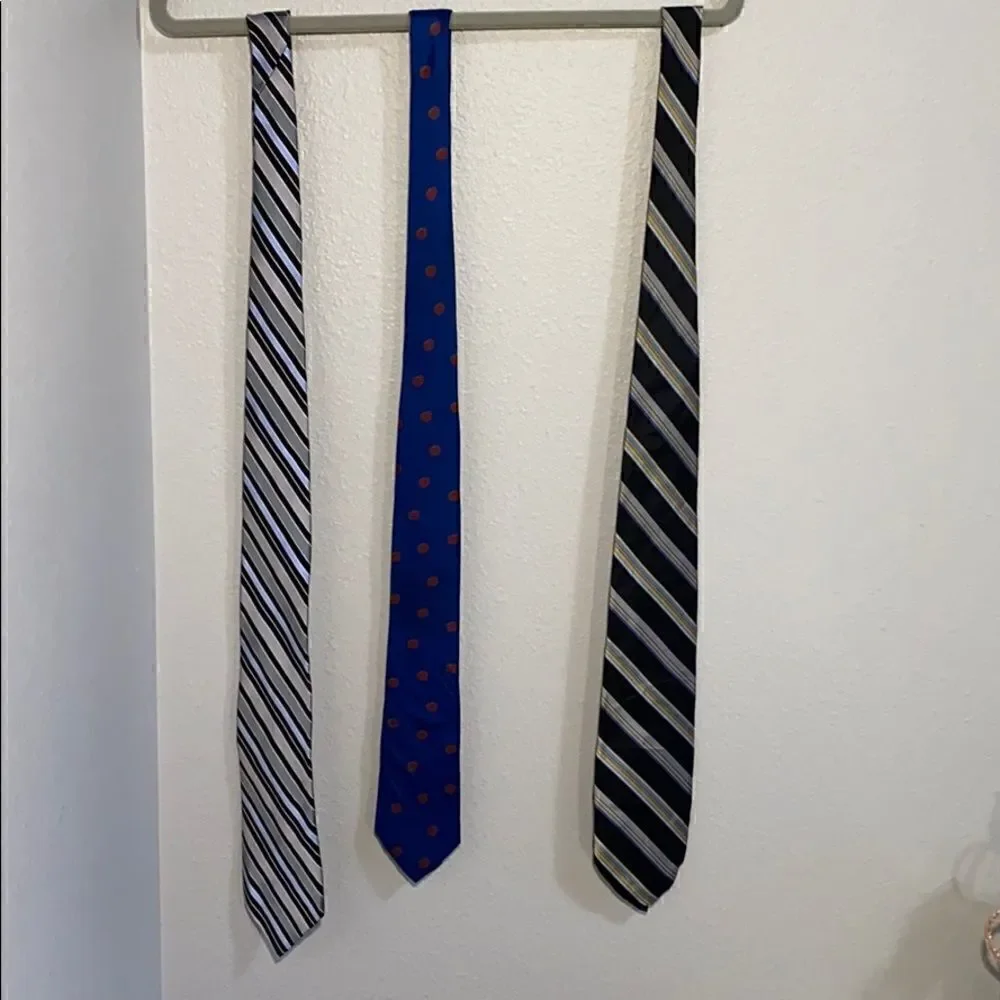 3 Men’s Pattern Ties- 100% Silk